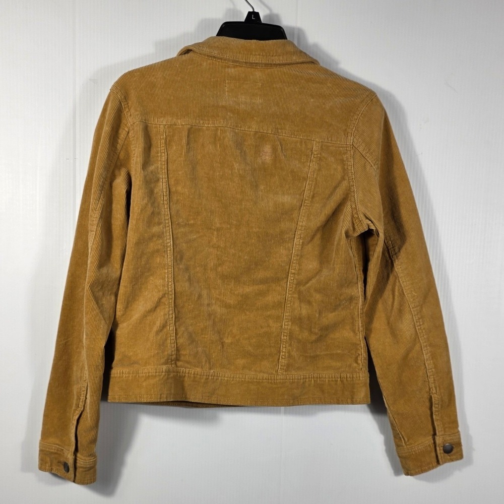 Universal Thread Womens Mustard Tan Corduroy Trucker Jacket Small Button Front - Picture 4 of 9
